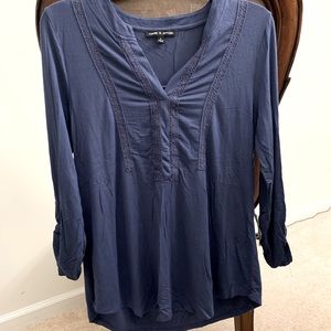 ⭐️Dark Blue Cable & Gauge Blouse
